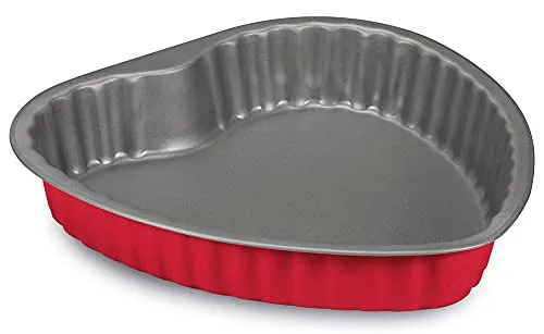 Guardini 50800HGNAM Rossana 2.0, Herzform 25 cm, Stahl mit Antihaftbeschichtung, Farbe Rot/Grau, Edelstahl