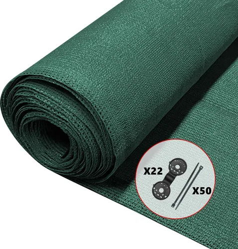 VOUNOT® Zaunblende 1.5×10m - Robuster Sichtschutz - Gartensichtschutz aus UV-resistentem HDPE-Gewebe, ideal für Privatsphäre und Schatten mit 85% Schattiergrad. Wetterfest und reißfest, einfach zuschneidbar und montierbar.