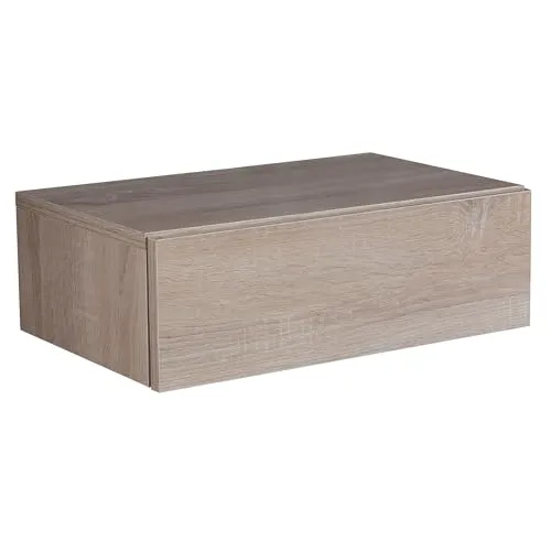 FINEBUY Nachtschrank SuVa11921_1 - Moderner Nachttisch für Wandmontage mit geräumiger Ablagefläche und Schublade, kratzfest und wasserabweisend, ideal für Ihren Schlafbereich.