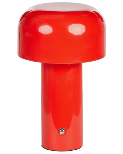 Beliani Led-Tischleuchte, Rot, Metall, 12x21 cm