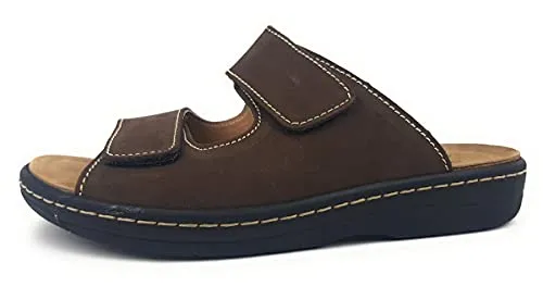 Belvida Herrenschuhe Pantolette Braun Freizeit - Schuhgröße 45 EU - Damenmode - Bequeme und stylische Hausschuhe für entspannte Freizeitmomente, ideal für Zuhause.