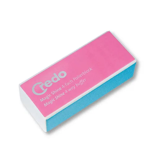 Credo Solingen CREDO – MAGIC SHINE Nagel-Polierblock 4-Wege für Professional Maniküre & Pediküre, 4-stufiges Polieren, nachhaltig & ungiftig