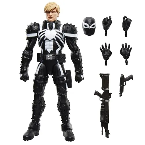 Hasbro Spider-Man Marvel Legends Retro Agent Venom Figur - Puppen & Spielzeugfiguren, detailreiche Agent Venom Figur mit authentischen Accessoires, ideal für Sammler und Fans!