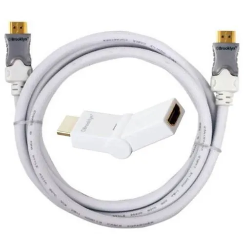 Brooklyn HQ HDMI-Kabel + 180° HDMI-Adapter Winkel-Stecker Full HD für TV LED LCD