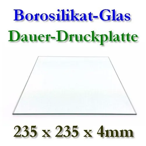 Borosilikat Glas Druckplatte 235x235mm für Creality3D Ender-3 4 5 GEEETech A10