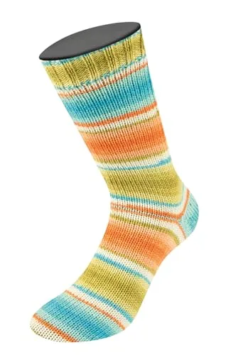 LANA GROSSA Landlust Sockenwolle - Handstrickgarn aus 80% Merinowolle, weich und strapazierfähig für kreative Sockenprojekte