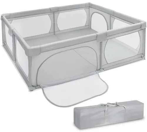 Moby-System Laufgitter-Set mit Spielmatte in grau von Moby-System
