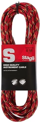 Instrumenten Kabel,Vintage Tweed Red,6mtr.Kllinke/Klinke