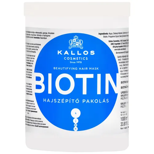 Kallos Biotin Beautifying 1000ml stärkende Mask für trockenes und brüchiges Haar