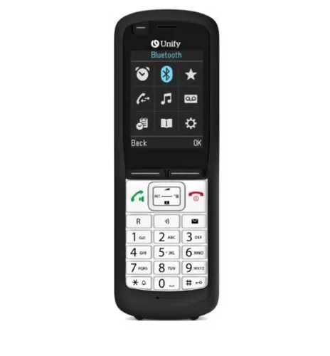 Unify OpenScape DECT Phone R6 Mobilteil - Schnurlos, Schwarz - Festnetztelefon mit stoßfestem, staub- und wasserdichtem Design (IP65). Ideal für den Einsatz in anspruchsvollen Umgebungen, mit großem TFT-Farbdisplay und integrierter LED-Taschenlampe.