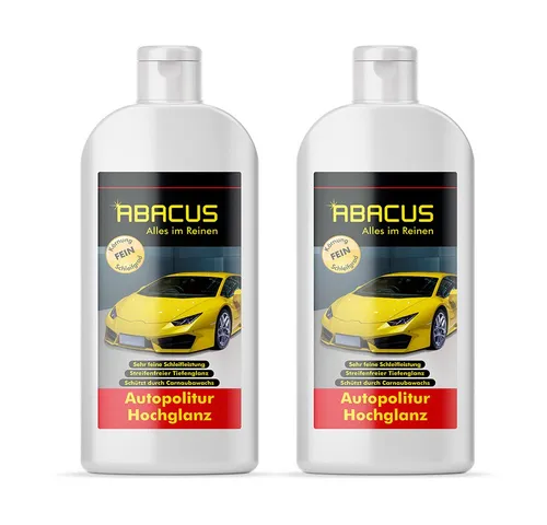 ABACUS Autopolitur Hochglanz - Autopflege & Motorradpflege, bietet Schmutzabwehr und Langzeitschutz mit beeindruckendem Lotus Effekt für einen strahlenden Glanz.