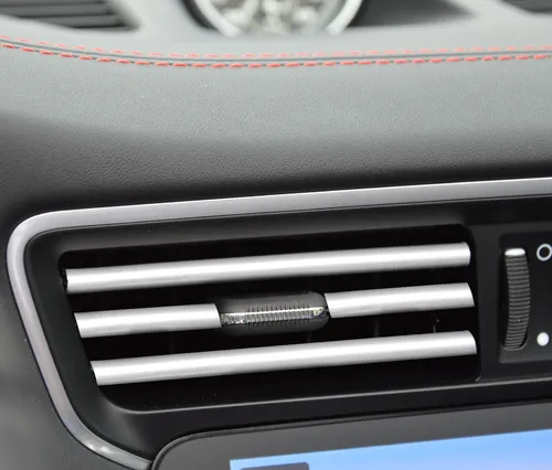 Alu gebürstet Chrom Lüftungsgitter Zierleiste Auto 8 Stück á 14 cm RICHTER / HR