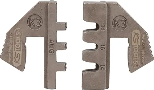 KS TOOLS Crimpzangeneinsatz 115.1438 - KFZ-Werkzeuge, ideal für präzises Crimpen von Kabeln von 1 mm² bis 75 mm², leicht und kompakt mit nur 50 g.