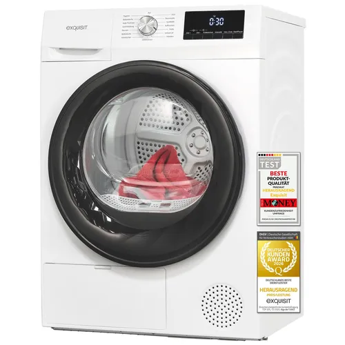Exquisit Wärmepumpentrockner TWP803-030 weiss | 8 Kg |  | 16 Programme