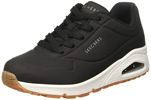 Skechers Damen Uno Stand On Air Sneakers, Black Durabuck, 41 EU - Damen-Sneaker mit atmungsaktivem Durabuck-Obermaterial für ultimativen Komfort und stilvolles Design.