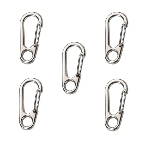 Karabinerhaken, 5 Stück Mini Karabiner, Schlüsselanhänger, Schnalle Feder Rucksack Verschlüsse, für Camping, Reisen, Wandern