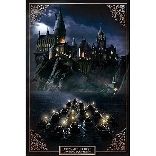 ABYSTYLE Harry Potter Hogwarts Castle 61 x 91,5 cm / 24,2 x 35,8 Zoll Maxi-Poster – Gerollt geliefert – Kunstposter – Wandposter – Poster & Drucke | Harry Potter Merchandising