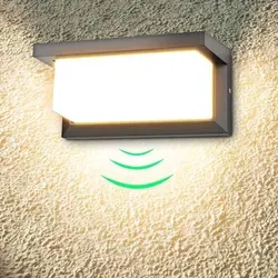 18-W-LED-Außenwandleuchte mit Bewegungsmelder – moderne, wasserdichte Wandleuchte