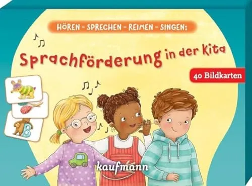 Hören - sprechen - reimen - singen: Sprachförderung in der Kita - Fachbücher Linguistik mit 40 Bildkarten für kreative Sprachförderung in der Kita, ideal für praxisnahe Spielideen und Sprachentwicklung bei Kindern.
