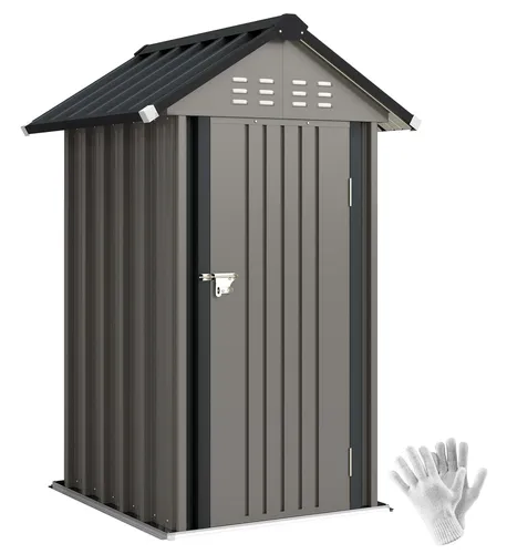 Metall Gerätehaus 1,17 m² mit Satteldach und Lüftung