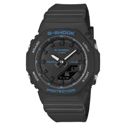 CASIO G-Shock Herrenuhr GMA-P2100BA-1AER schwarz/blau - Sportliche Armbanduhr mit biobasiertem Resin-Gehäuse, 20 bar wasserdicht und vielseitigen Funktionen wie Alarm und Stoppuhr – ideal für den aktiven Alltag.