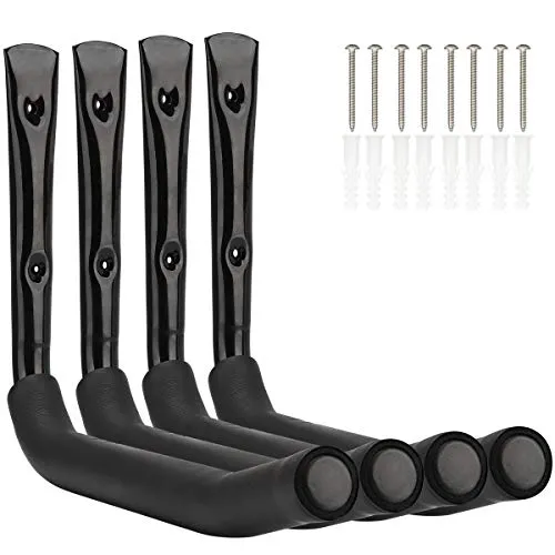 pipabiba 4 Stück robuste Garagenräderhaken - TV-Ständer & -Wandhalterungen, ideal zum Platzsparen mit 45 kg Tragkraft, perfekt für die Aufhängung von Werkzeugen und Fahrrädern in Garage oder Schuppen.