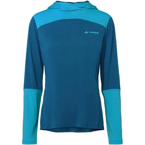 Vaude Women's Tremalzo L/S Shirt Radtrikot Gr 40 Blau - Bequemes Radtrikot mit Kapuze in Blau, Größe 40. Ideal für Gravelbike und Rennrad, aus hochwertigem Material für optimalen Tragekomfort. Entdecken Sie weitere Vaude Produkte in unserem Online-Shop!