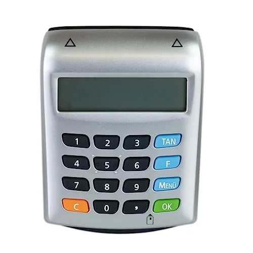 HeiTrade Digipass 836 chipTAN - Smart TAN Generator für sicheres Online Banking - Zubehör für sicheres Online Banking, einfache Nutzung ohne Geräteverbindung und mit vergrößerbarem Text für Sehschwäche. Batterien im Lieferumfang enthalten.