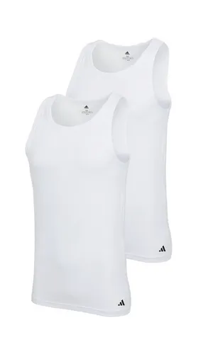 adidas Active Flex Cotton Unterhemd Herren - Größe L, Weiß - Kleidung: Doppelpack aus elastischer Baumwolle mit 4-Wege-Stretch für optimalen Tragekomfort und Bewegungsfreiheit.