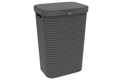 ROTHO Wäschesammler Country anthrazit 55L 42x32x57,2cm