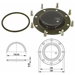 Handlochdeckel DN120 für Anode - 7747004739