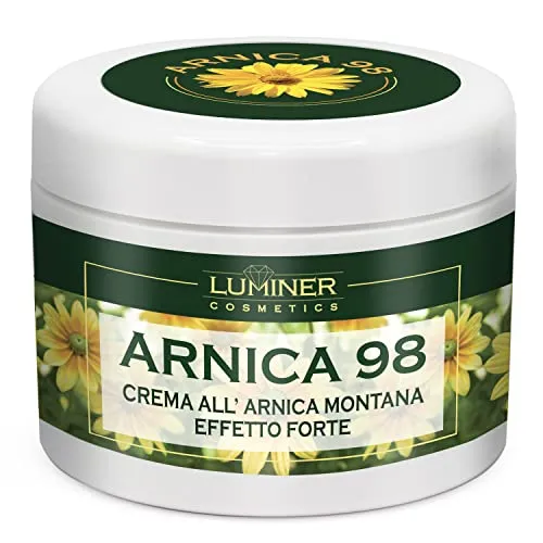Luminer Arnika Salbe 200 ml – Arnika & Teufelskralle Gel für Muskel und Gelenkmassage – Natürliches Muskelgel mit Menthol – Zieht schnell ein – Made in Italy