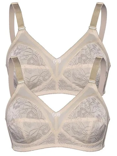 Sassa Set: Soft-BH 2er Sparpack Soft BH ohne Bügel SHINY JACQUARD (Spar-Set, 2-tlg) -