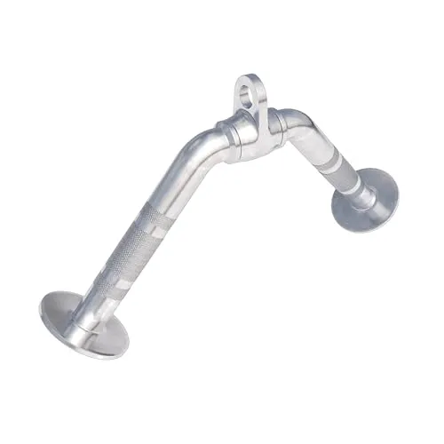 GORILLA SPORTS® Trizeps Griff - V-Form, mit Drehgelenk, bis 200 kg Belastbar, gerändelt, aus Chrom - V Griff, Kabelzuggriff, Trizepsgriff, Rudergriff, Latzug, Bizeps Trizeps Griff, Krafttraining