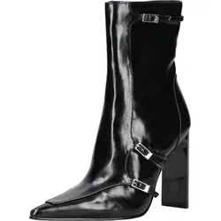 STEVE MADDEN Stiefelette aus Lederimitat in Schwarz - Wanderschuhe mit elegantem Design, 11 cm Absatzhöhe und praktischem Reißverschluss für einfachen Einstieg.