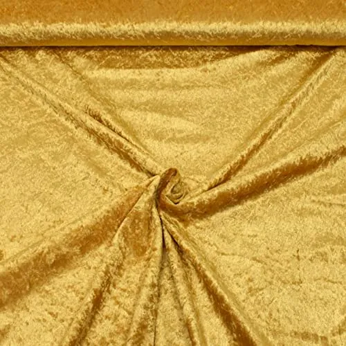 MAGAM-Stoffe 1m Katharina Pannesamt glänzender Samt Stoff Kleidung Kissen Möbel Meterware (22. Gold)