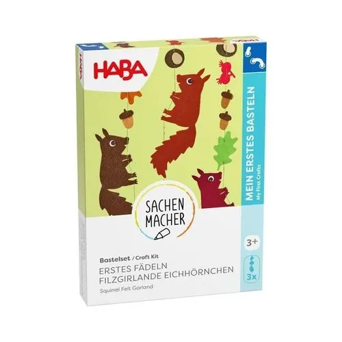 Produktbild Haba Sachenmacher Erstes Fädeln Filzgirlande Eichhörnchen Bastelset