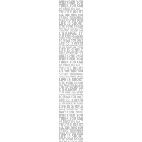 Selbstklebendes Panel Inspirational Quote & Metallic Glanz – Metallic, Weiß