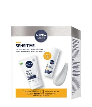 NIVEA MEN Sensitive Routine Set Waschgel & Schützende Pflege LSF30 Gesichtspflegeset 1 Stk