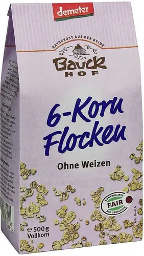 Bauckhof Bio 6-Korn-Flocken ohne Weizen von Bauckhof