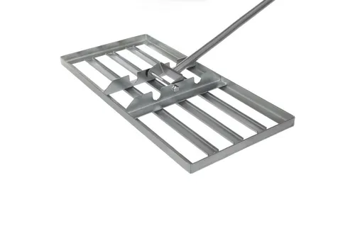 SattesGrün Rasenrechen Profi Rasenrakel Rakel zum Sanden Abziehen, mit 150,00 cm langem Stiel, Levelingrake Flächenebner Leveler Lawnleveling mit Stiel