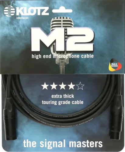 KLOTZ M2 high end Mikrofonkabel, schwarz, XLR female XLR male von KLOTZ (10m)