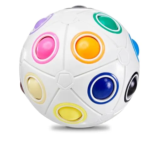 CUBIDI® Original Regenbogenball - Fidget Toy für Kinder & Erwachsene - Sequenzielle Puzzles: Der originale Regenbogenball fördert Konzentration und Entspannung – ideal als Fidget Toy und Anti-Stress Spielzeug für jedes Alter.