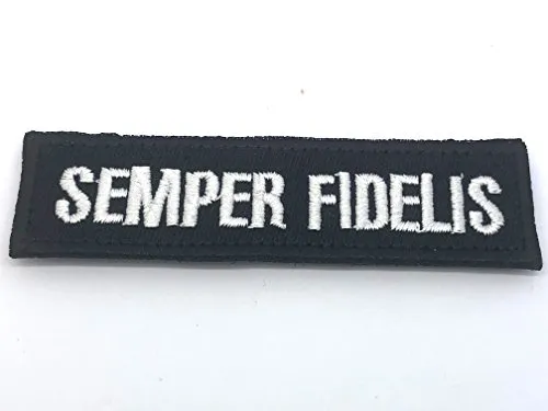 Semper Fidelis Schwarz Bestickt Softair Paintball Patch