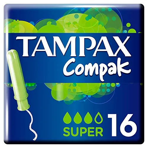 Tampax Compak Super Tampons with Applicator 16 Pieces