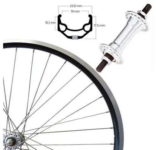 Roland Vorderrad 28 Zoll, schwarz, SE ZAC 19 - Hochwertiges Vorderrad 28 Zoll mit Aluminiumfelge und -nabe, ideal für E-Bikes bis 25 km/h. Robust und leicht mit nur 1,1 kg, perfekt für zuverlässige Fahrten.