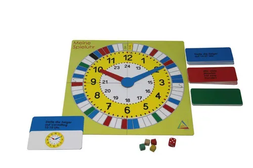 Wissner Uhrzeit Mathespiel, Lernspiel für 2-4 Spieler