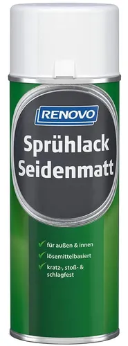 400ml Renovo Sprühlack Seidenmatt Reinweiss 9010