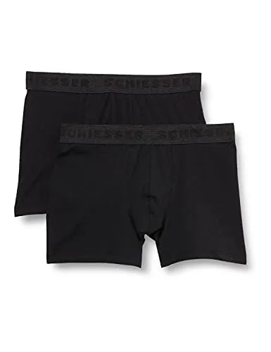 Schiesser Jungen 2 Pack Unterwäsche Boxershorts - 95/5 Organic Bio Baumwolle Größe 140 Bis 176, Schwarz_173534, 176 EU