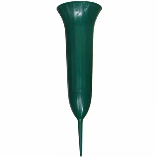 Grabvase 21cm - Blumenvase für Grabschmuck - Elegante 21cm Grabvase in Grün, ideal für die Grabpflege und als stilvoller Gedenkschmuck.